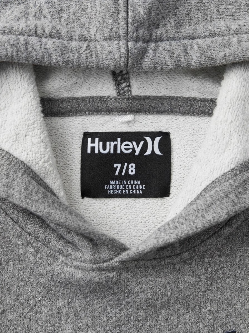 Hurley Gray Hoodie with Green Camo Logo - Picture 3 of 3